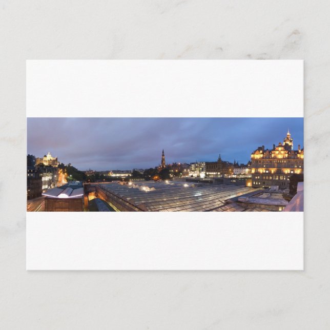 Edinburgh bei Twilight Postkarte (Vorderseite)
