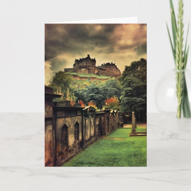 Edinburgh Castle - Antique Style Karte (Vorderseite)