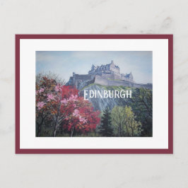 Edinburgh Castle Scotland Gemälde von Pola.B.Alex Postkarte