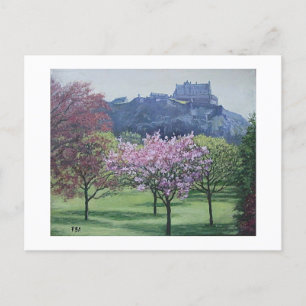 Edinburgh Castle Scotland Gemälde von Pola.B.Alex Postkarte
