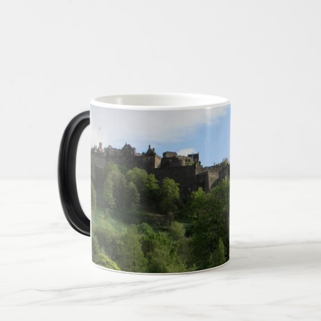 Edinburgh Castle Scotland Travel Souvenir Coffee Verwandlungstasse (Vorderseite Links)