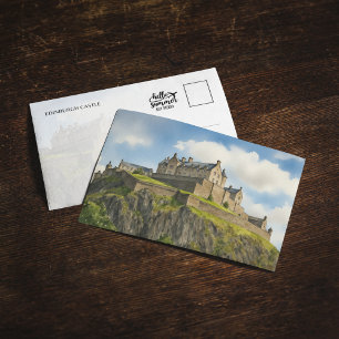 Edinburgh Castle Scotland Watercolor Postcard Einladung