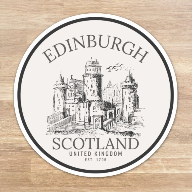 Edinburgh Castle Sticker | Vintage Travel Art (Von Creator hochgeladen)