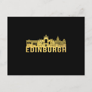 Edinburgh City Cityscape Skyline Funny Gift Idee Postkarte