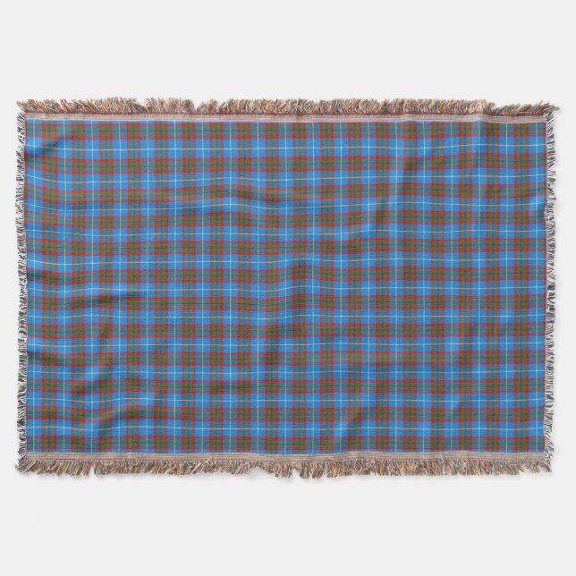 Edinburgh City Tartan Kariert Blue Red Lila Decke (Vorderseite)
