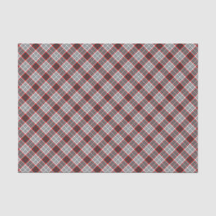 Edinburgh City Tartan Kariert Grau Black Red Seidenpapier