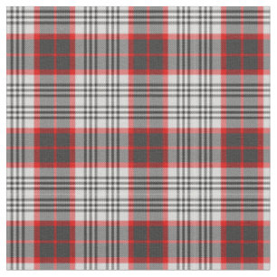 Edinburgh City Tartan Kariert Grau Schwarz Stoff