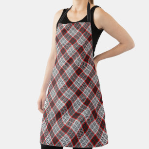 Edinburgh City Tartan Karo Blau Rot Schürze