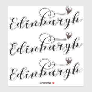 Edinburgh Flag Heart, Edinburgher Aufkleber