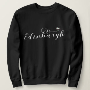 Edinburgh-Flaggen-Herz, Edinburgher Sweatshirt