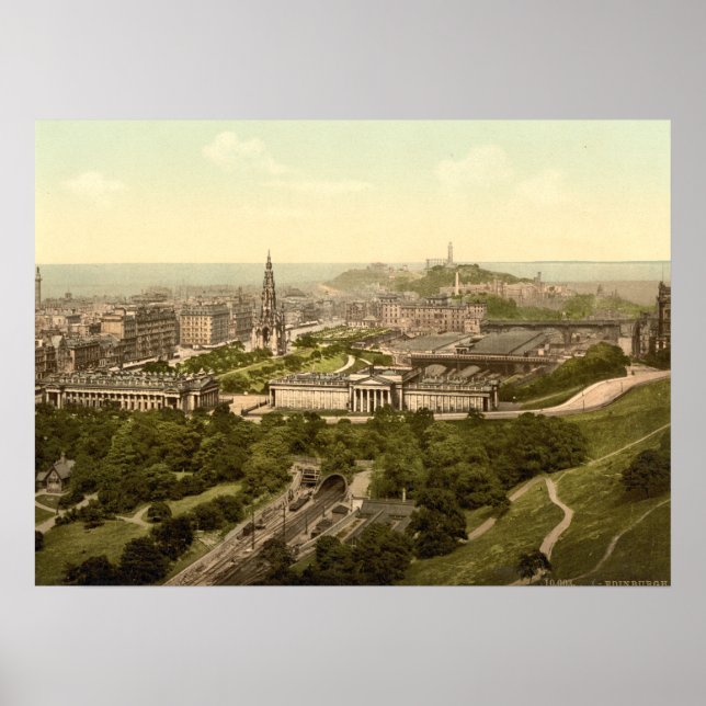 Edinburgh from the Castle, Scotland Poster (Vorne)
