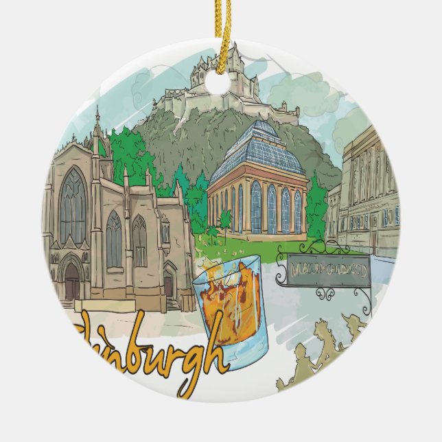 Edinburgh Keramik Ornament (Vorne)