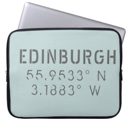 Edinburgh Latitude Longitude Laptopschutzhülle