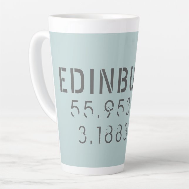 Edinburgh Longitude Latitude Milchtasse (Linke Ecke)