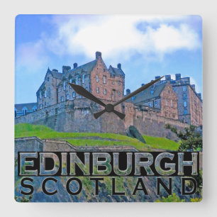 Edinburgh Quadratische Wanduhr