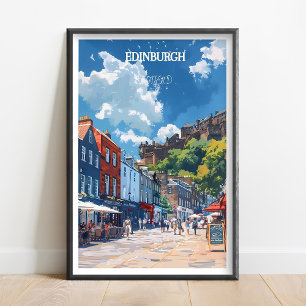 Edinburgh Reiseplakat Royal Mile Edinburgh Druck Poster