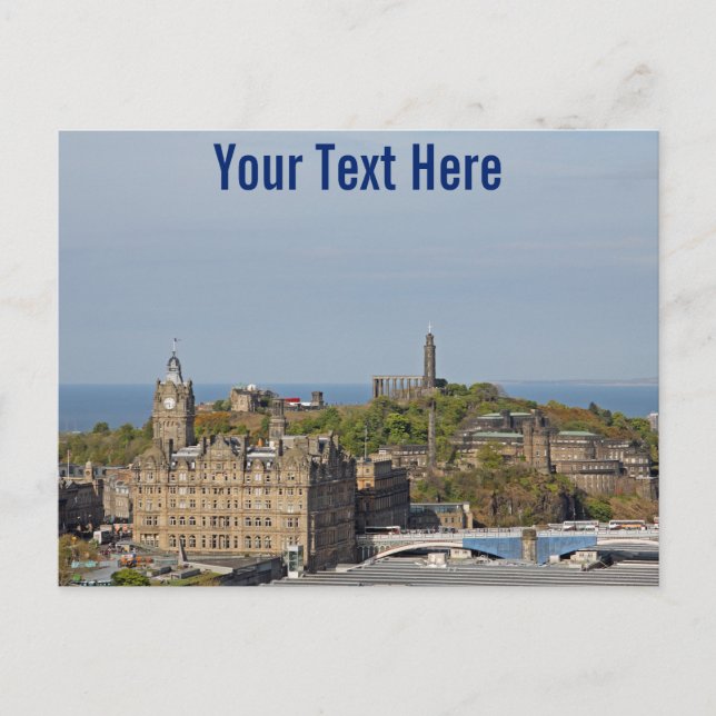 Edinburgh, Schottland, anpassbare Postkarte (Vorderseite)
