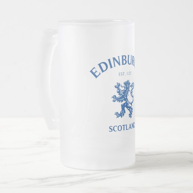 EDINBURGH Schottland Mattglas Bierglas (Vorderseite Links)