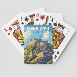 Edinburgh Schottland Reise Kunst Vintage Spielkarten