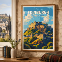 Edinburgh Schottland Reisen Art Vintag