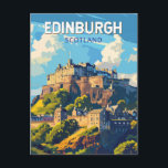 Edinburgh Schottland Reisen Art Vintag Postkarte<br><div class="desc">Edinburgh Retrovektor-Reisedesign. Edinburgh ist Schottlands kompakte,  hügelige Hauptstadt. Es verfügt über eine mittelalterliche Altstadt und eine elegante georgianische Neustadt mit Gärten und neoklassizistischen Gebäude.</div>