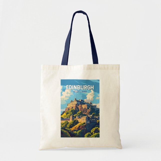 Edinburgh Schottland Reisen Art Vintag Tragetasche (Vorne)