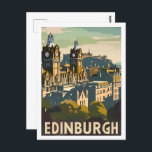 Edinburgh Schottland Vintag Berühmter Reiseort Postkarte<br><div class="desc">Edinburgh Schottland Vintag Berühmter Reiseort</div>