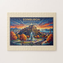 Edinburgh Schottland Vintage-Reiseposter