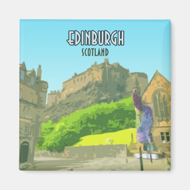 Edinburgh Scotland Castle Vereinigtes Königreich V Magnet (Vorne)