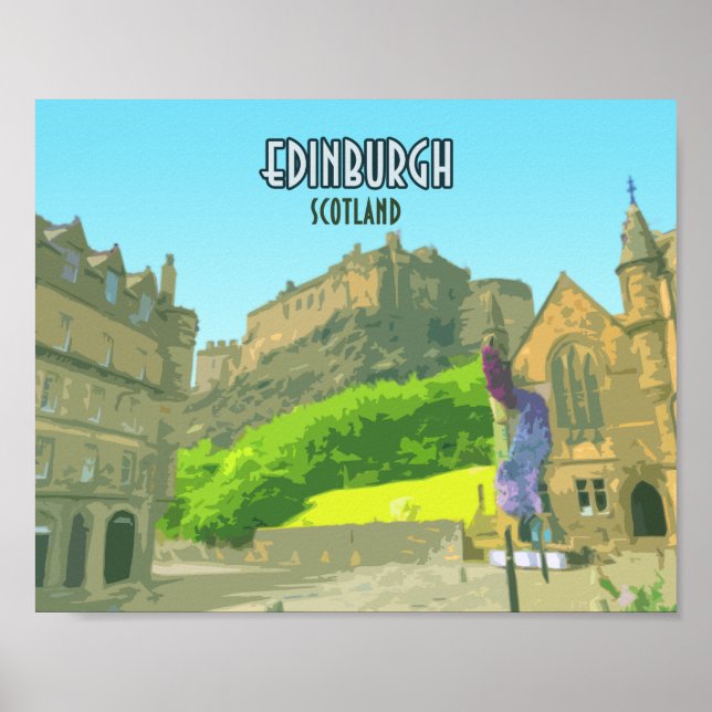 Edinburgh Scotland Castle Vereinigtes Königreich V Poster (Vorne)
