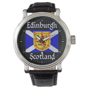 Edinburgh Scotland Lion Rampant Scottish Flag Armbanduhr