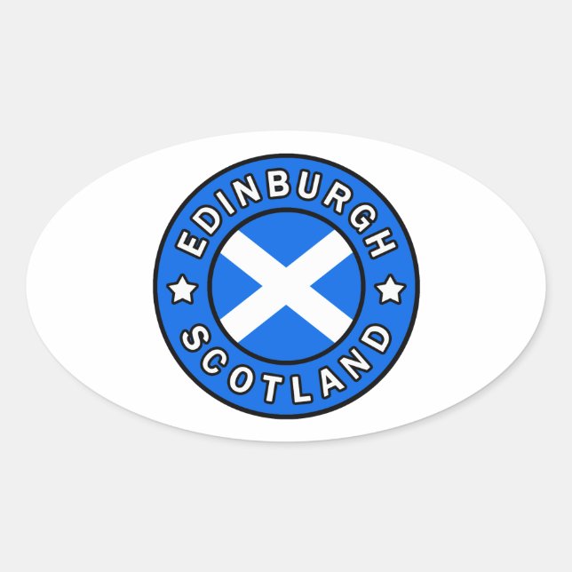 Edinburgh Scotland Ovaler Aufkleber (Vorderseite)