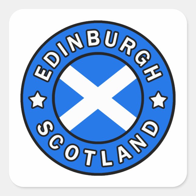 Edinburgh Scotland Quadratischer Aufkleber (Vorderseite)