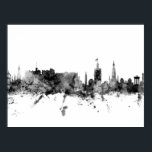 Edinburgh Scotland Skyline Poster<br><div class="desc">Aquarellkunstdruck der Skyline von Edinburgh,  Schottland,  Vereinigtes Königreich</div>