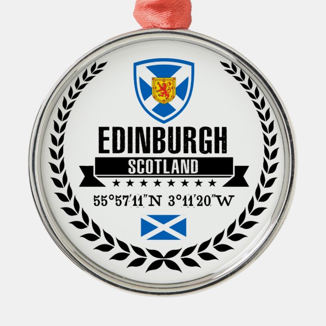 Edinburgh Silbernes Ornament (Vorne)