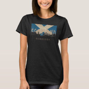 edinburgh Skyline Vacation Souvenir Stadtflagge T-Shirt