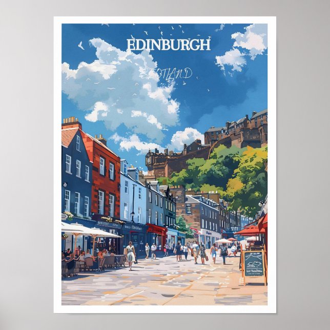 Edinburgh Travel Poster Royal Mile Edinburgh Print (Vorne)
