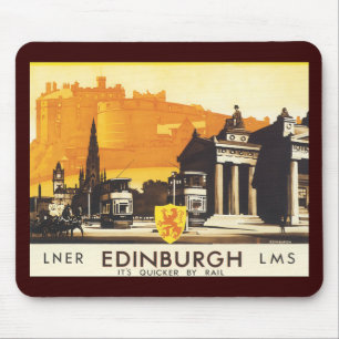 Edinburgh via LNER Rail Poster Mousepad
