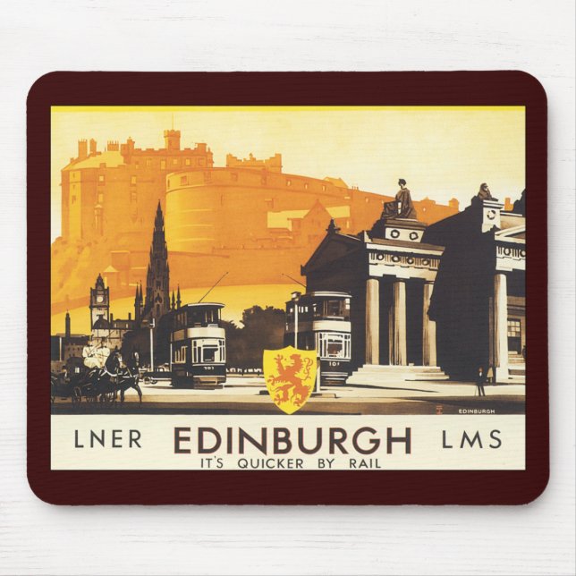 Edinburgh via LNER Rail Poster Mousepad (Vorne)