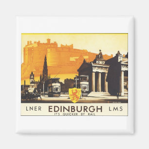 Edinburgh Vintage Reiseplakat Magnet