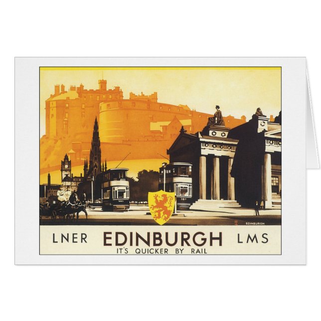 Edinburgh Vintage Travel Poster (Vorderseite (Horizontal))