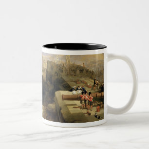 Edinburgh vom Schloss, 1847 (Öl auf Leinwand) Zweifarbige Tasse