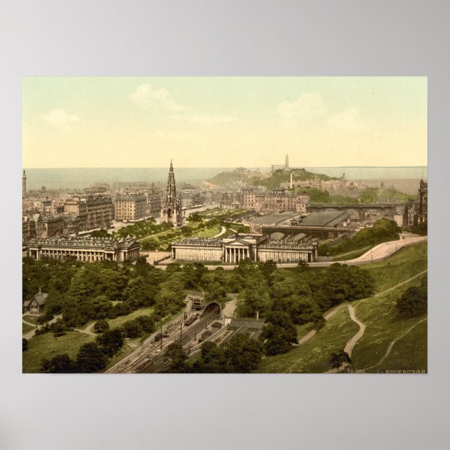 Edinburgh von Castle, Schottland Poster (Vorne)