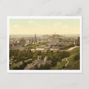 Edinburgh von der Burg aus, Schottland Postkarte