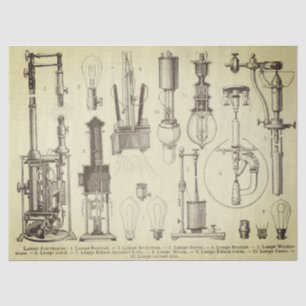 Edison Bulb Decoupage Seidenpapier