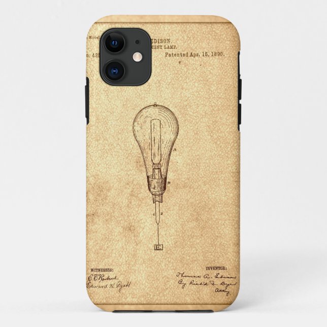 Edison Bulb Patent Case-Mate iPhone Hülle (Rückseite)