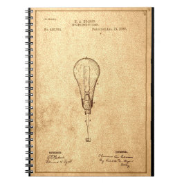Edison Bulb Patent Notizblock