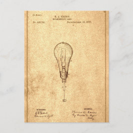 Edison Bulb Patent Postkarte