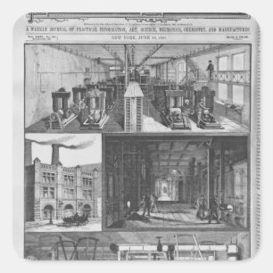 Edison Electric Illuminating Co. Quadratischer Aufkleber