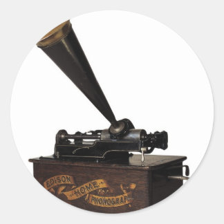 Edison Heim Phonograph Runder Aufkleber